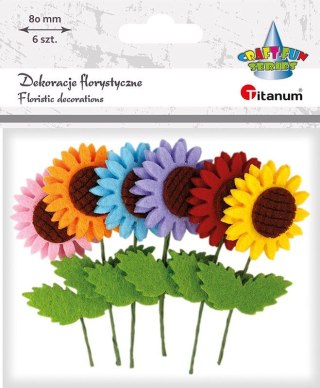 Titanum Ozdoba filcowa Craft-Fun Series słoneczniki na druciku Titanum (BR165)
