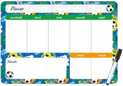 Biurfol Podkład na biurko FOOTBALL PLANER MAGNETYCZNY TYGODNIOWY mix PVC PCW [mm:] 350x250 Biurfol (PM-02-34)