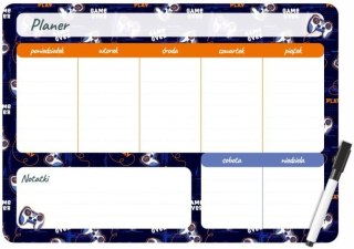 Biurfol Podkład na biurko GAMEPAD PLANER MAGNETYCZNY TYGODNIOWY mix PVC PCW [mm:] 325x250 Biurfol (PM-02-33)