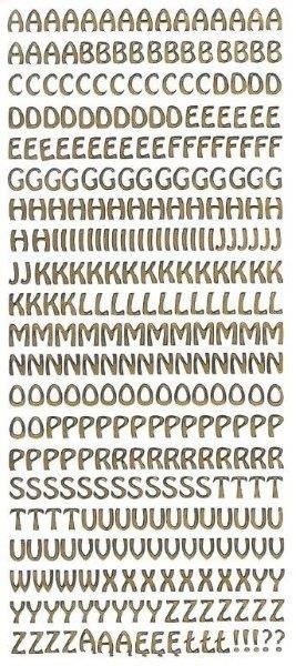 Farro Litery samoprzylepne z ą, ę, ł złote Farro (012)