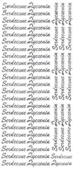 Farro Naklejka (nalepka) Serdeczne życzenia srebrne Farro (002)
