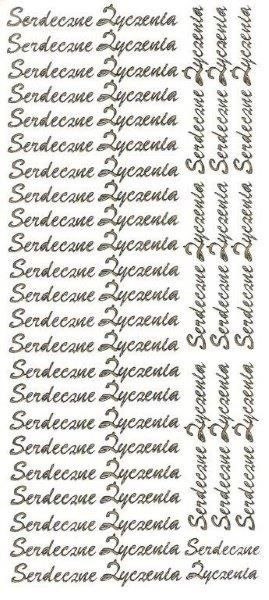 Farro Naklejka (nalepka) Serdeczne życzenia złote Farro (002)