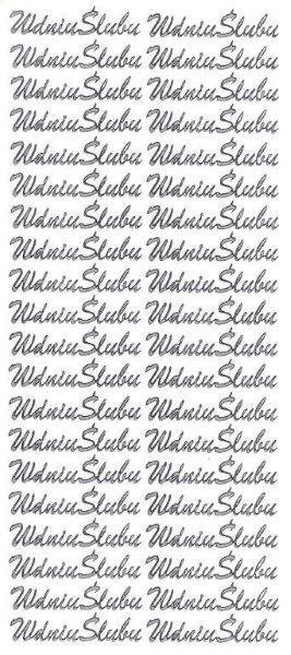 Farro Naklejka (nalepka) W dniu ślubu srebrne Farro (005)