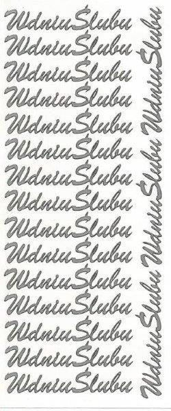 Farro Naklejka (nalepka) W dniu ślubu srebrne Farro (100)