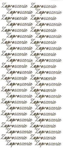 Farro Naklejka (nalepka) Zaproszenie złote Farro (004)