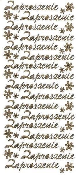 Farro Naklejka (nalepka) Zaproszenie złote Farro (010)