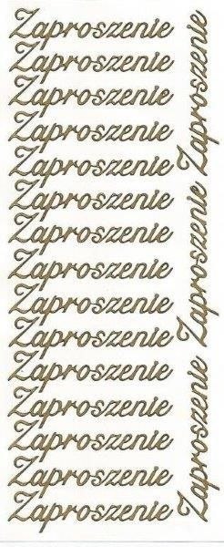 Farro Naklejka (nalepka) Zaproszenie złote Farro (101)