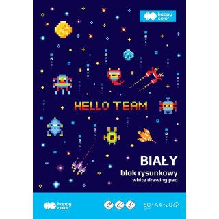 Happy Color Blok rysunkowy Pixi Planet A4 biały 20k Happy Color (HA 3708 2030-0PP)