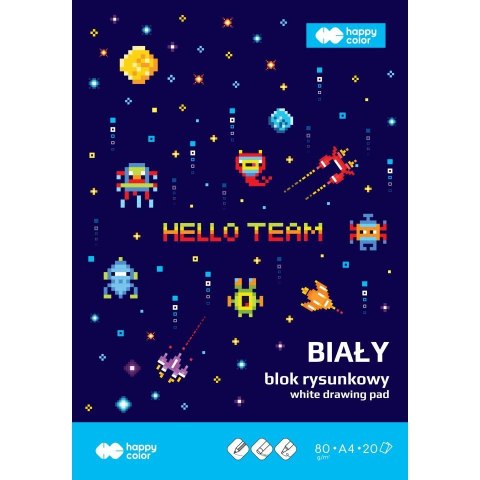 Happy Color Blok rysunkowy Pixi Planet A4 biały 20k Happy Color (HA 3708 2030-0PP)