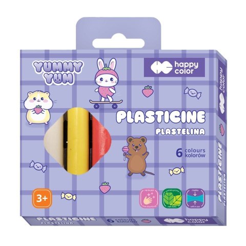 Happy Color Plastelina 6 kol. Kapibara mix Happy Color (HA 2110 YUK6)