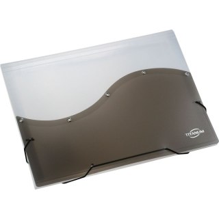 Titanum Teczka segregująca PP Titanum A4 z gumką 7 przegródek biało-czarna (TP6BCT)