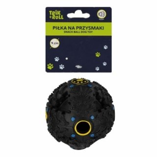 Trik Roll Gadżet Piłka dla psa z dźwiękiem 9cm na przysmaki czarna Trik Roll (560874)