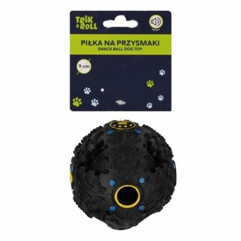 Trik Roll Gadżet Piłka dla psa z dźwiękiem 9cm na przysmaki czarna Trik Roll (560874)