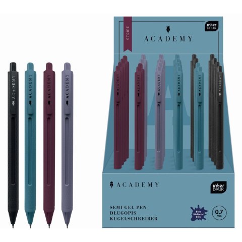 Acco Długopis żelowy ALPHA ACADEMY automatyczny z gripem wkład niebieski 0,7mm Acco (żelowy)