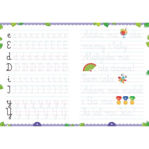 Aksjomat Książka dla dzieci Piszę i zmazuję. Kaligrafia z pisakiem Aksjomat