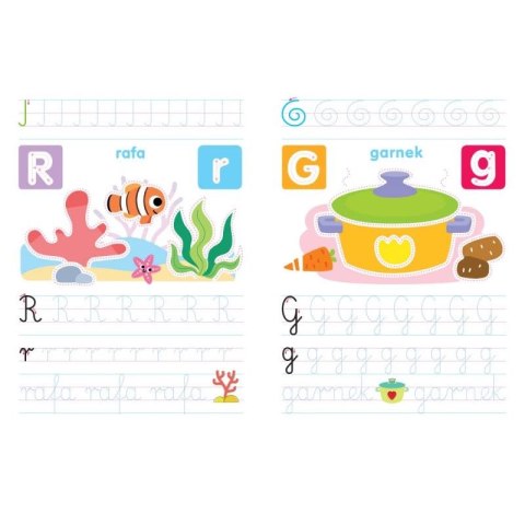 Aksjomat Książka dla dzieci Piszę i zmazuję. Uczę się pisać literki z pisakiem Aksjomat