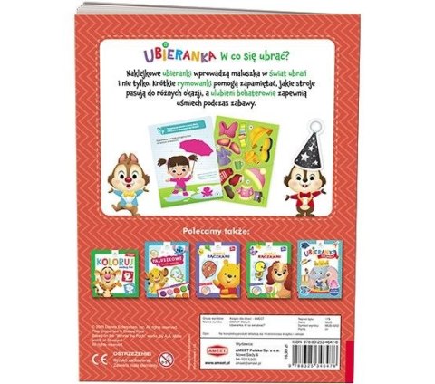 Ameet Książeczka edukacyjna Disney Maluch. Ubieranka. W co się ubrać? Ameet (MUB 9202)