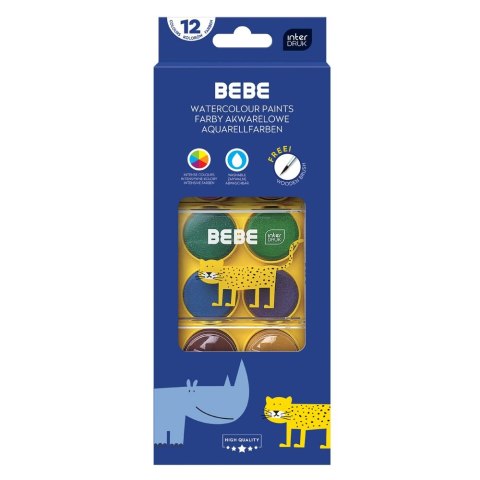 Bebe Farby akwarelowe BB KIDS 12 kolor. Bebe