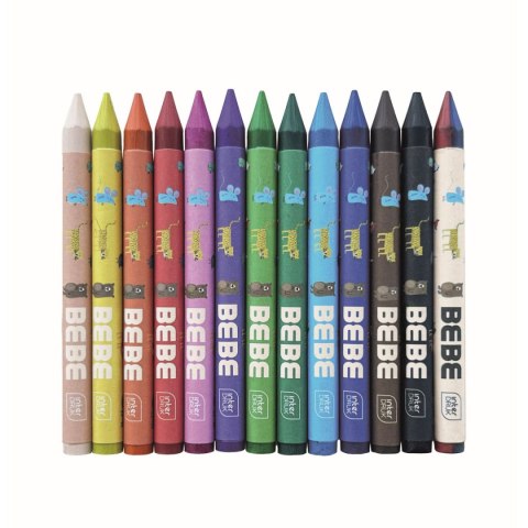 Bebe Kredki świecowe grafionowe 12 kol. Bebe