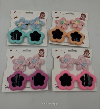 Bemag Zestaw piękności okulary kwiatki + spinki Bemag (91055)
