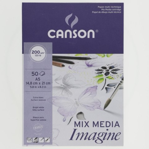 Canson Blok rysunkowy Mix Media A5 200g 50k Canson (200006009)