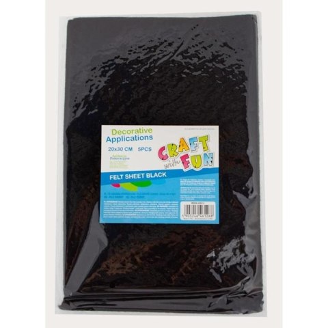 Craft with Fun Ozdoba filcowa 20x30x5szt brąz 20x30 Craft with Fun (439312)