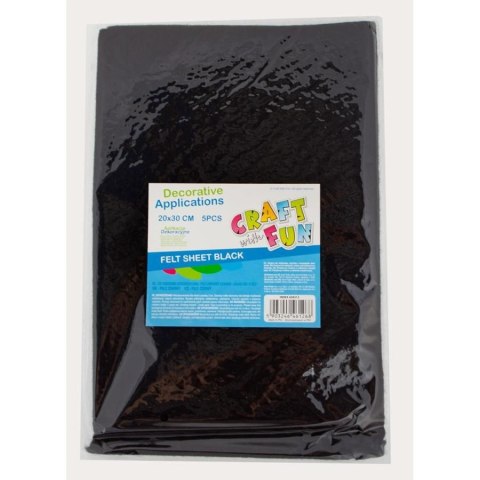 Craft with Fun Ozdoba filcowa 20x30x5szt brąz 20x30 Craft with Fun (439312)