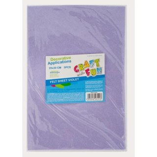 Craft with Fun Ozdoba filcowa 20x30x5szt fiolet 20x30 Craft with Fun (439306)