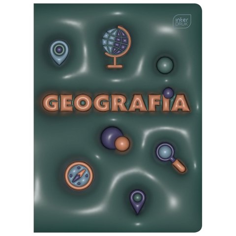 Interdruk Zeszyt tematyczny HYBRID GEOGRAFIA A5 60k. 70g krata Interdruk (+pigułka wiedzy)
