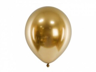 Partydeco Balon gumowy Glossy 10 szt. ZŁOTY 300mm Partydeco (CHB1-019-10)