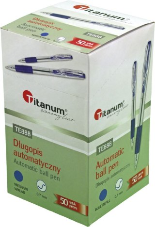 Titanum Długopis olejowy automatyczny wkład niebieski 0,7mm Titanum (BPGBLUE ECONOMY)