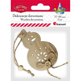 Titanum Ozdoba drewniana Craft-Fun Series zawieszka bałwanek Titanum (20HY0402-78)