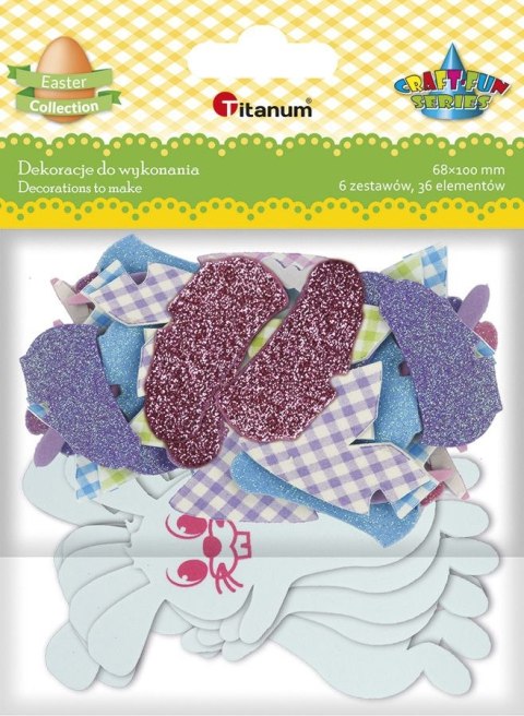 Titanum Ozdoba piankowa Craft-Fun Series Króliczki do ubrania 6 szt Titanum (E13)