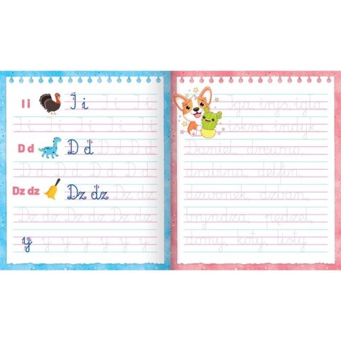 Aksjomat Książka dla dzieci Kolorowa kaligrafia z pisakiem. Piszę i zmazuję Aksjomat