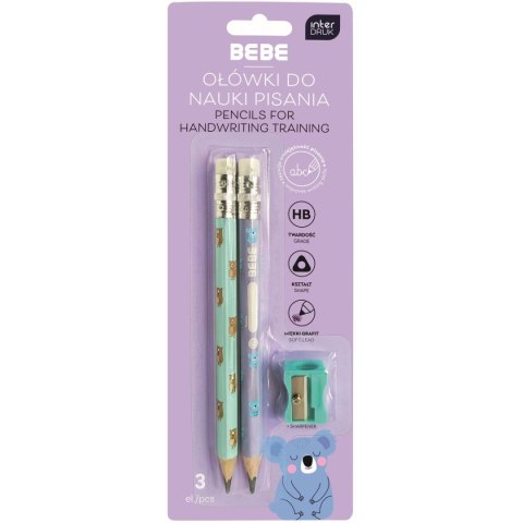 Bebe Zestaw piśmienniczy BEBE KIDS 2 szt jumbo + temerówka Bebe