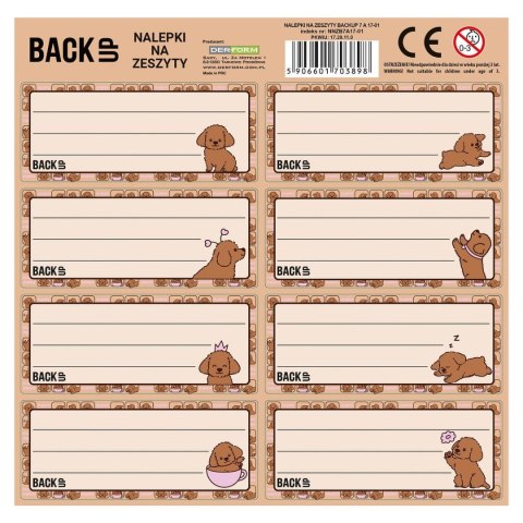 Derform Naklejka na zeszyt Backup 7 Derform (NNZB7A17)