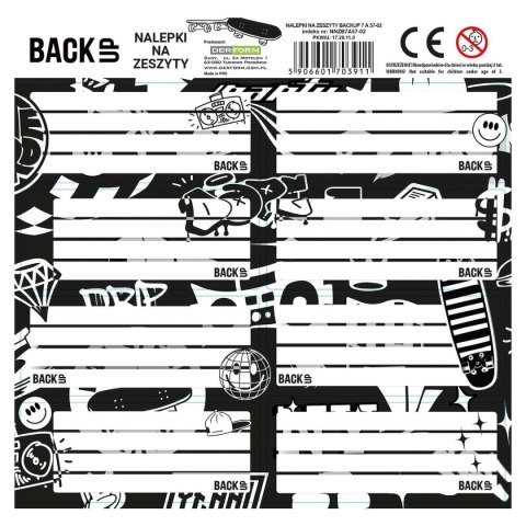 Derform Naklejka na zeszyt Backup 7 Derform (NNZB7A57)