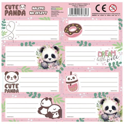 Derform Naklejka na zeszyt Panda Derform (NNZPA10)