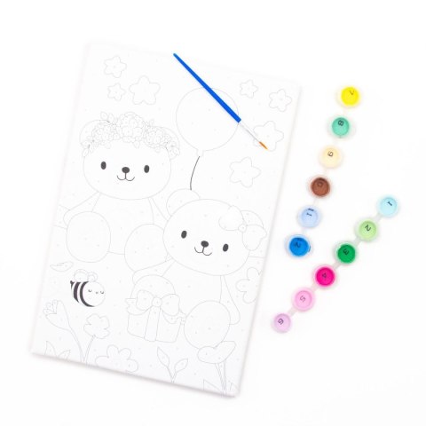 Kidea Zestaw kreatywny dla dzieci malowanie po numerach Kidea (OMNMIKA)