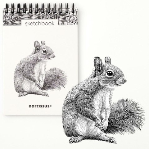 Narcissus Blok artystyczny szkicownik wiewiórka A6 120g 60k Narcissus