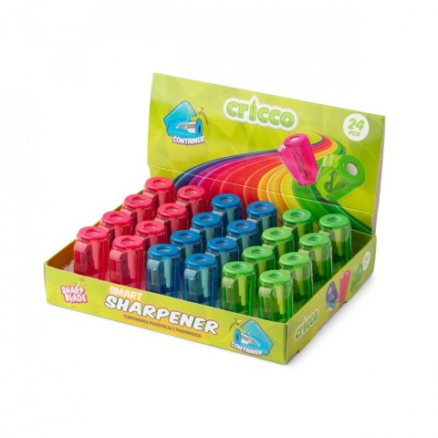 Cricco Temperówka mini smart z pojemnikiem mix plastik Cricco (CR228)