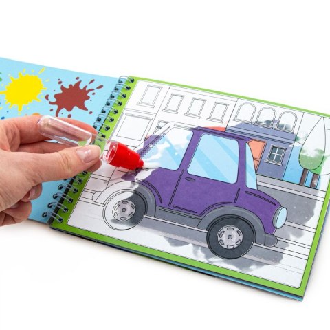 Derform Kolorowanka Pojazdy MAGICZNA WIELORAZOWA KOLOROWANKA WODNA Derform (MWKWOKA)