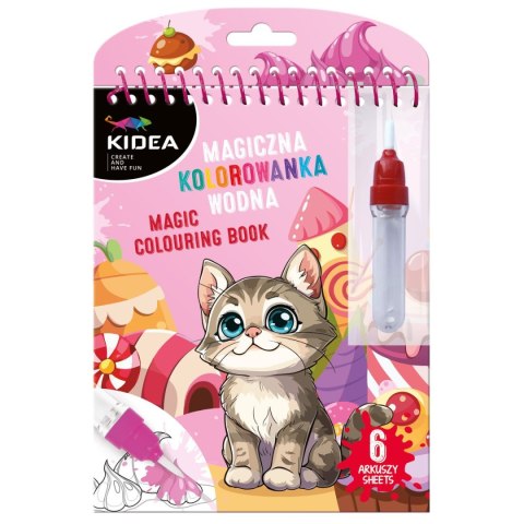 Derform Kolorowanka kotki MAGICZNA WIELORAZOWA KOLOROWANKA WODNA Derform (MWKWPKA)
