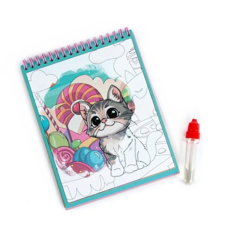 Derform Kolorowanka kotki MAGICZNA WIELORAZOWA KOLOROWANKA WODNA Derform (MWKWPKA)