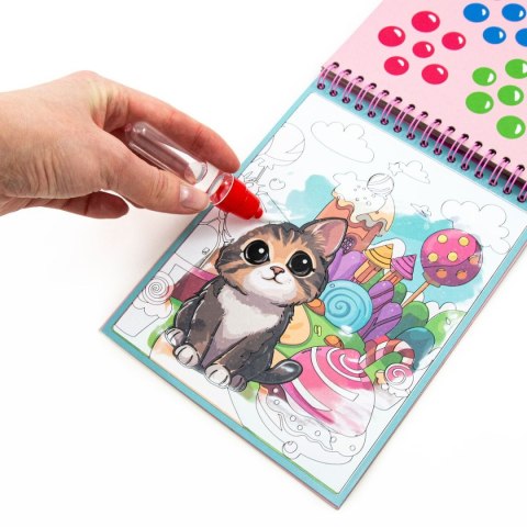 Derform Kolorowanka kotki MAGICZNA WIELORAZOWA KOLOROWANKA WODNA Derform (MWKWPKA)