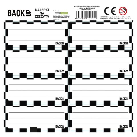 Derform Naklejka na zeszyt Backup 7 Derform (NNZB7A94)
