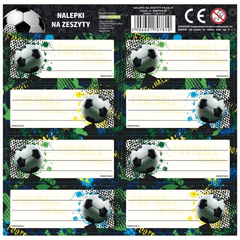 Derform Naklejka na zeszyt Piłka Derform (NNZPI20)
