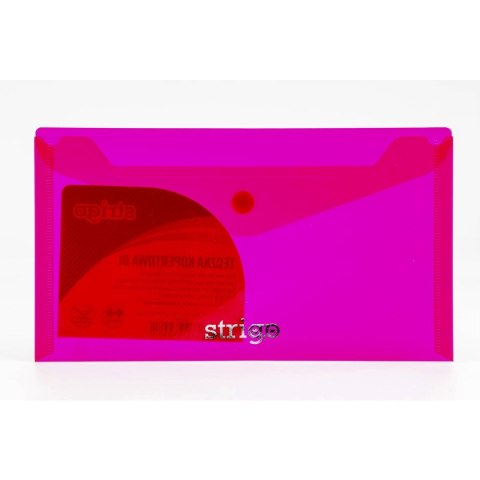 Strigo Teczka plastikowa na zatrzask DL różowy Strigo (SF016)