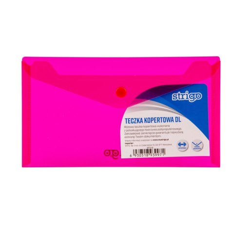Strigo Teczka plastikowa na zatrzask DL różowy Strigo (SF016)