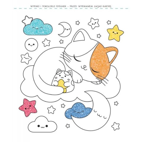 Aksjomat Książka dla dzieci Brokatowa kolorowanka. Pieski i kotki. Aksjomat